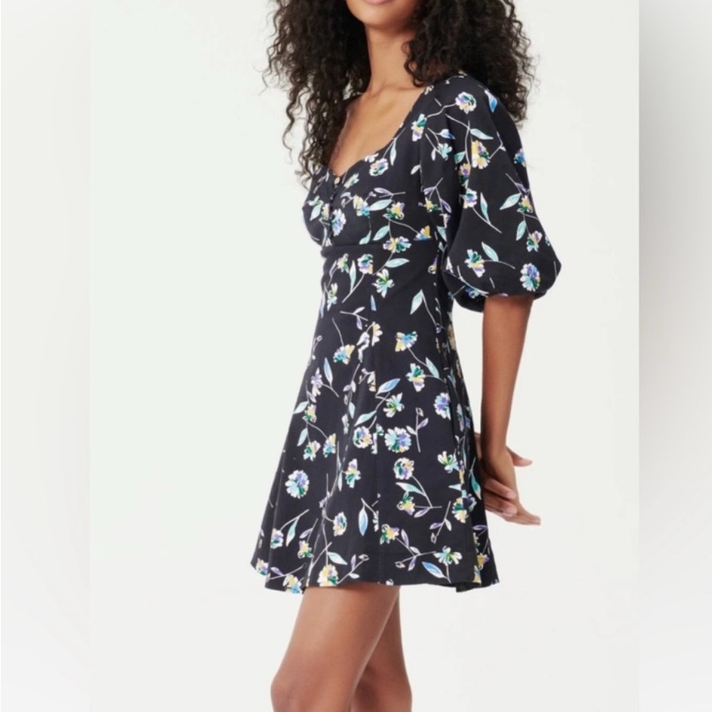 Floral Black Dress